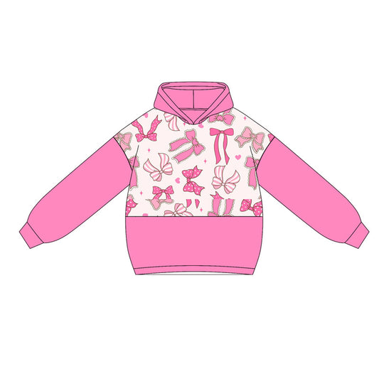 Baby Girl Long Sleeve Colorful Bow Hoodie Top Preorder