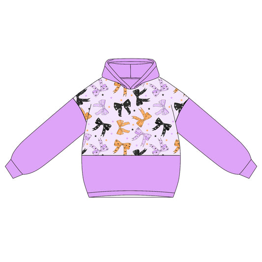 Baby Girl Long Sleeve Halloween Colorful Bow Design Hoodie Top Preorder