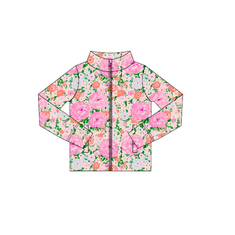 Baby Girls Pink Floral Yoga Top Pullover Preorder