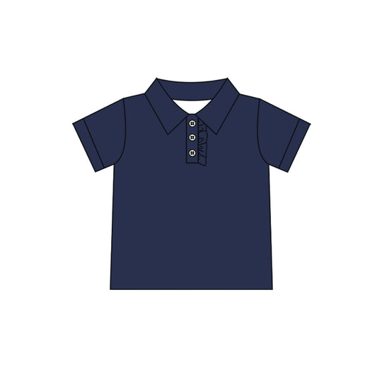 Baby boy short sleeve navy top preorder