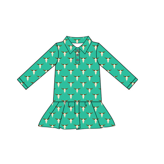 Baby girl long sleeve cow print t-shirt preorder
