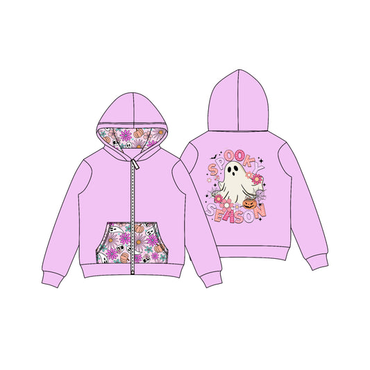 Baby girl Halloween spooky season design long sleeve hoodie top preorder
