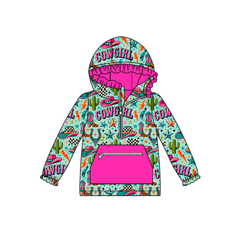 Western cowgirls long sleeve zip hoodie top preorder