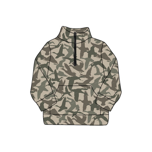 Adult women mallard duck long sleeve pullover top preorder