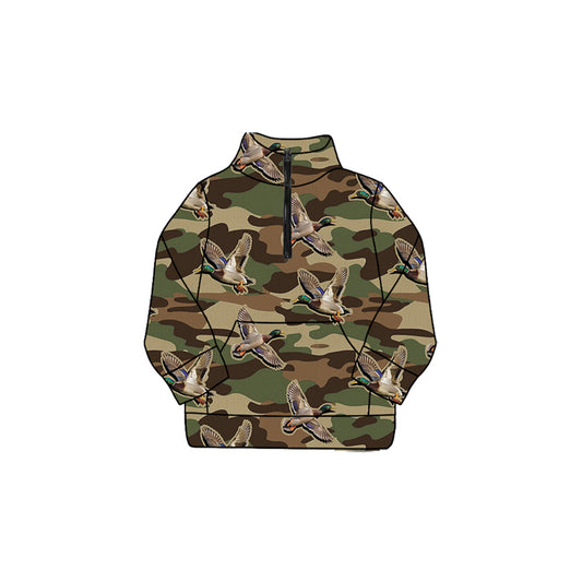 Duck camo print boys long sleeve yoga pullover preorder