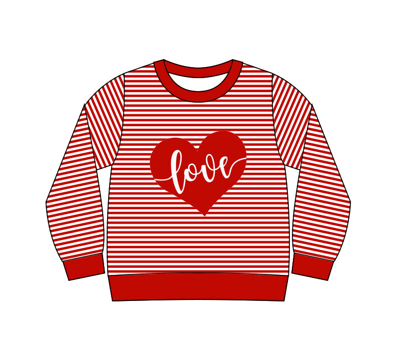 Valentines day love girls  long sleeve t-shirt top preorder