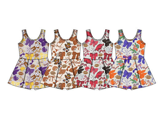 Toddle girls wholesale custom team design yoga dress