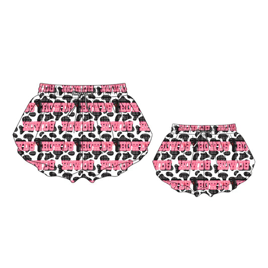 Mommy and Me western howdy design summer shorts