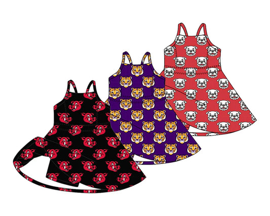 Toddle girls wholesale custom team design yoga dress