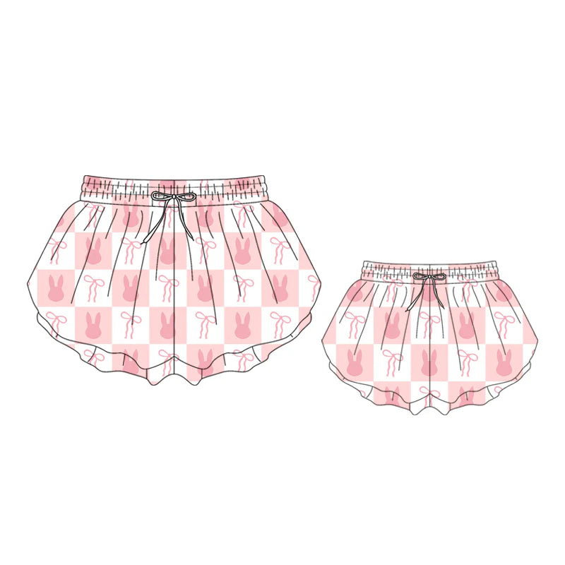 Mommy and Me Easter bunny design summer shorts