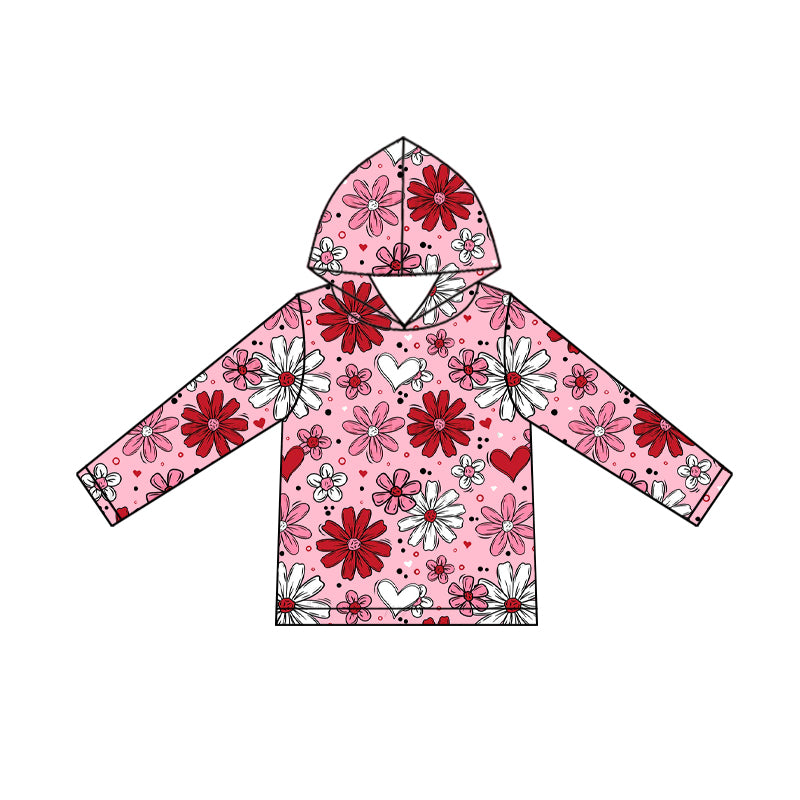 Flowers girls long sleeve hoodie top preorder