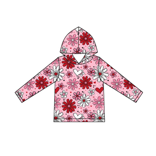 Flowers girls long sleeve hoodie top preorder