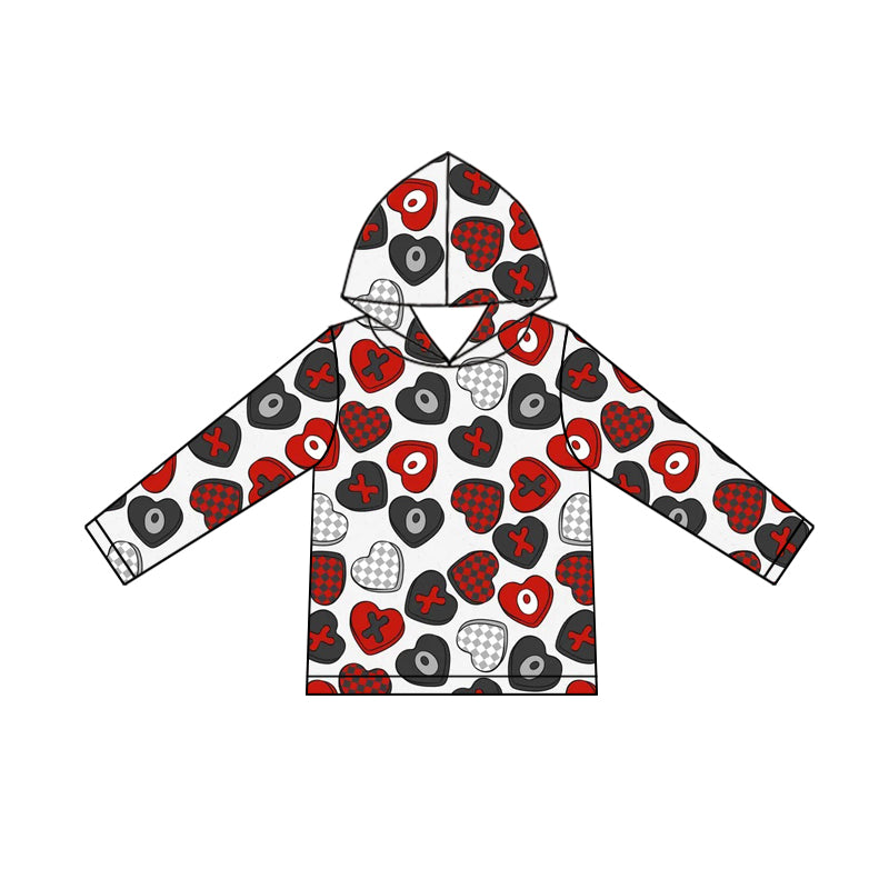 Valentines love xoxo girls long sleeve hoodie top preorder