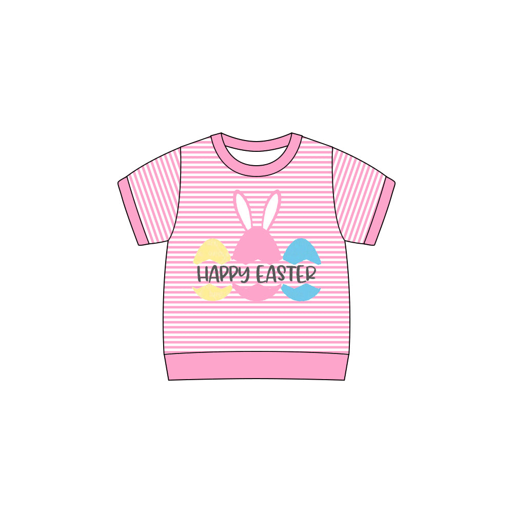 Happy Easter bunny girls short sleeve top preorder