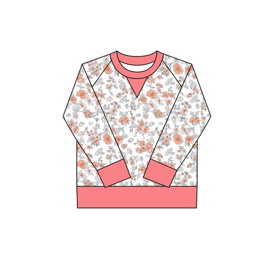 Flowers design kids girls long sleeve t-shirt top preorder