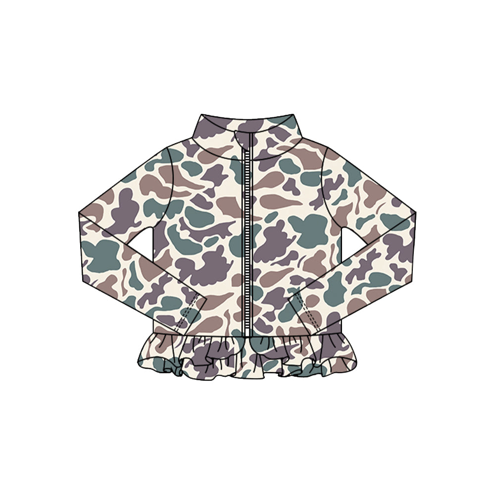 Girsl blue lavender camo yoga t-shirt top preorder