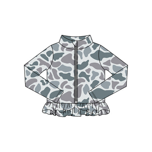 Girsl grey camo yoga t-shirt top preorder