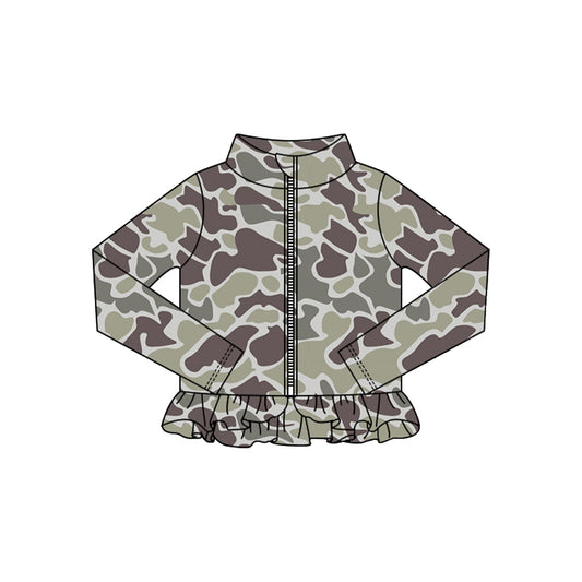 Girsl dark grey camo yoga t-shirt top preorder