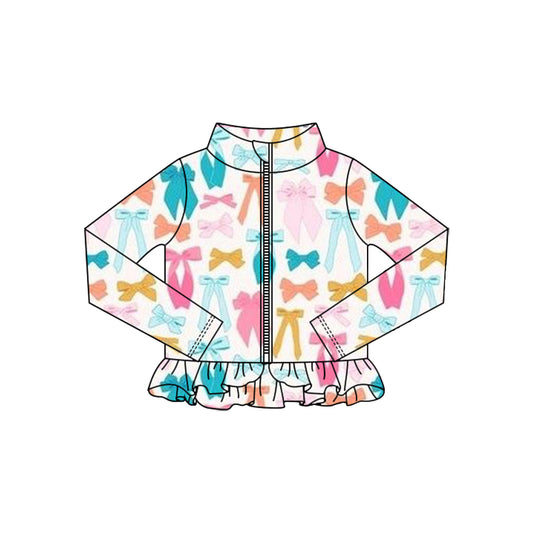 Girsl colorful bow yoga t-shirt top preorder