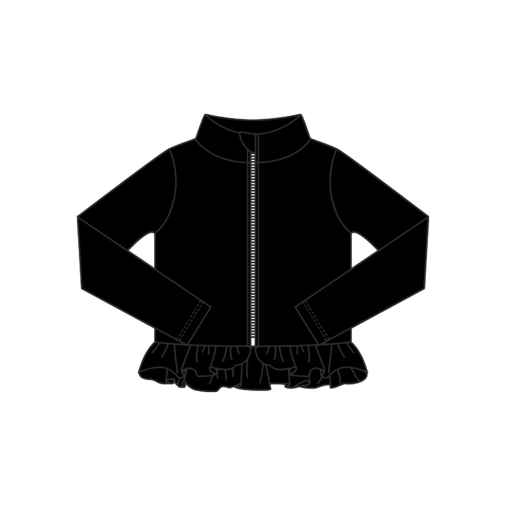 Girls black design yoga t-shirt top preorder