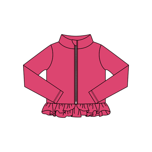 Girls hot pink design yoga t-shirt top preorder