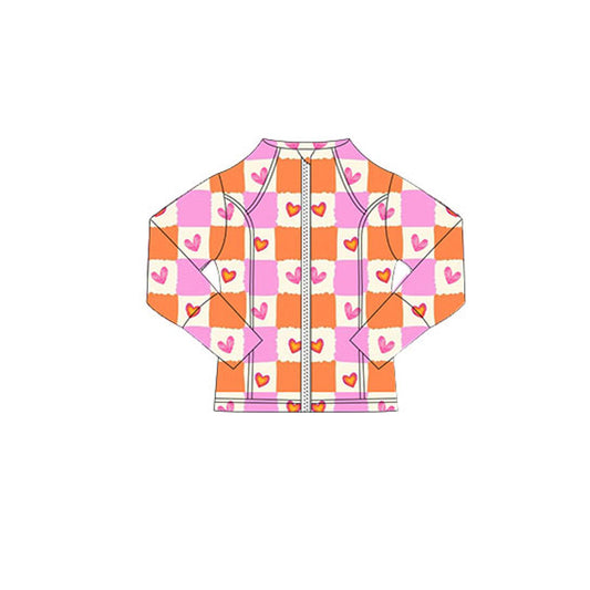 Girls valentines heart design yoga t-shirt top preorder