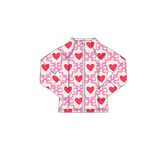 Girls valentines heart design yoga t-shirt top preorder