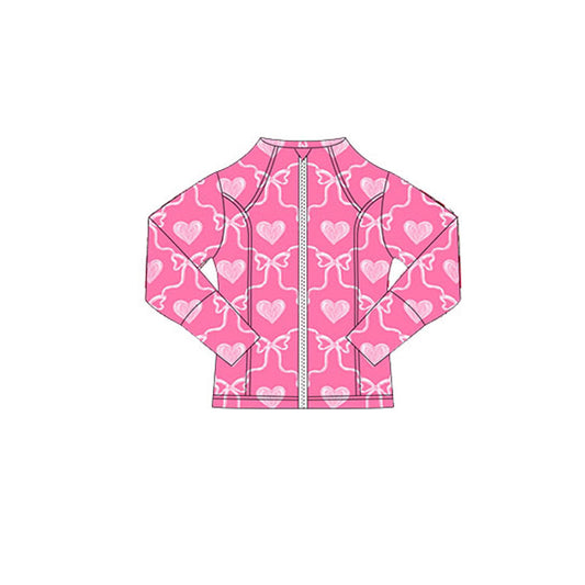 Girls valentines heart design yoga t-shirt top preorder