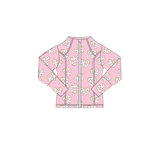 Girls valentines heart design yoga t-shirt top preorder