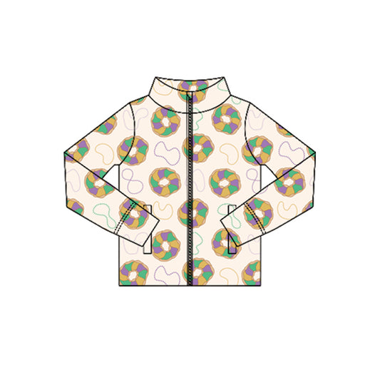 Girls mardi gras design yoga t-shirt top preorder