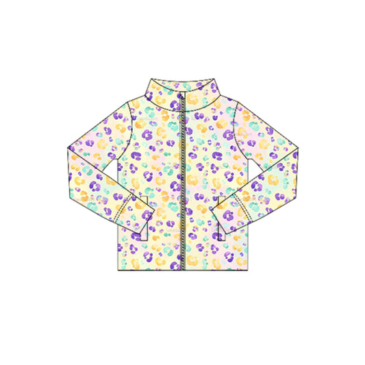 Girls mardi gras design yoga t-shirt top preorder