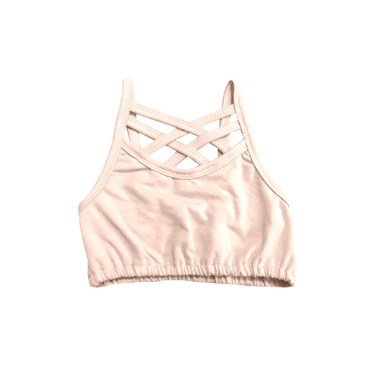Girls pink Sports Training crop top preorder
