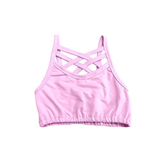 Girls light pink Sports Training crop top preorder