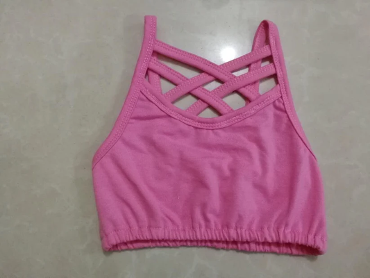 Girls hot pink Sports Training crop top preorder