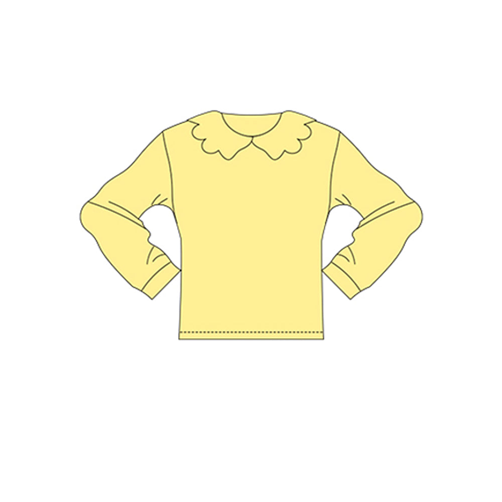 Girls yellow color long sleeve yoga  top preorder