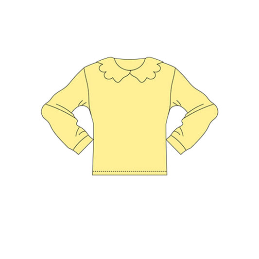 Girls yellow color long sleeve yoga  top preorder