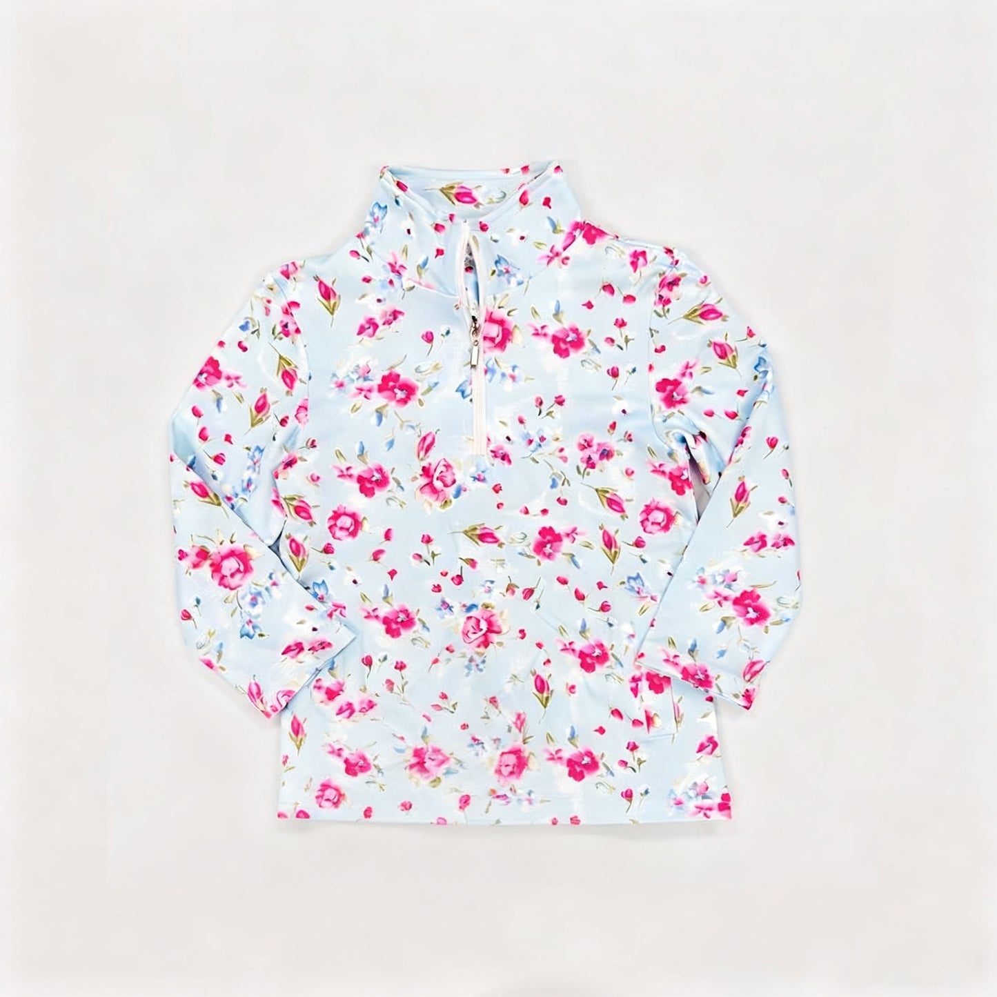 Pink florals kids long sleeve yoga top preorder
