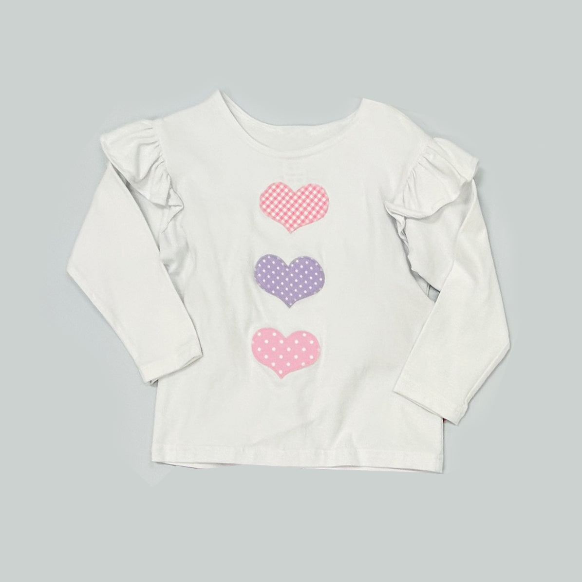 Valentines heart kids long sleeve top preorder