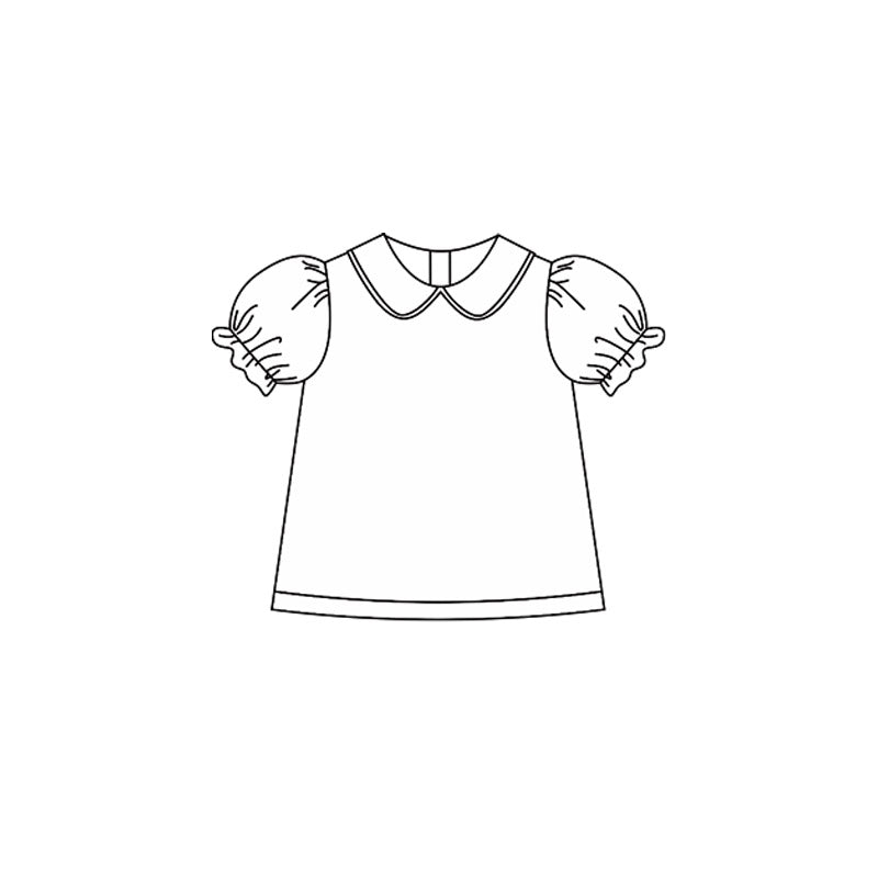 White color girls short sleeve  t-shirt top preorder