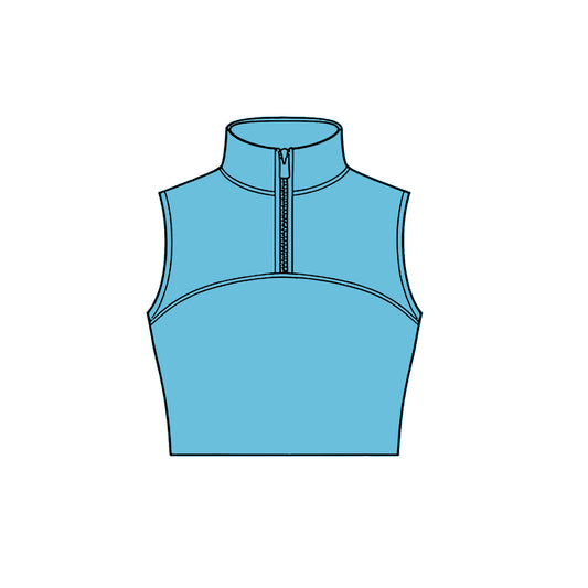 Dark blue color girls yoga tank top preorder