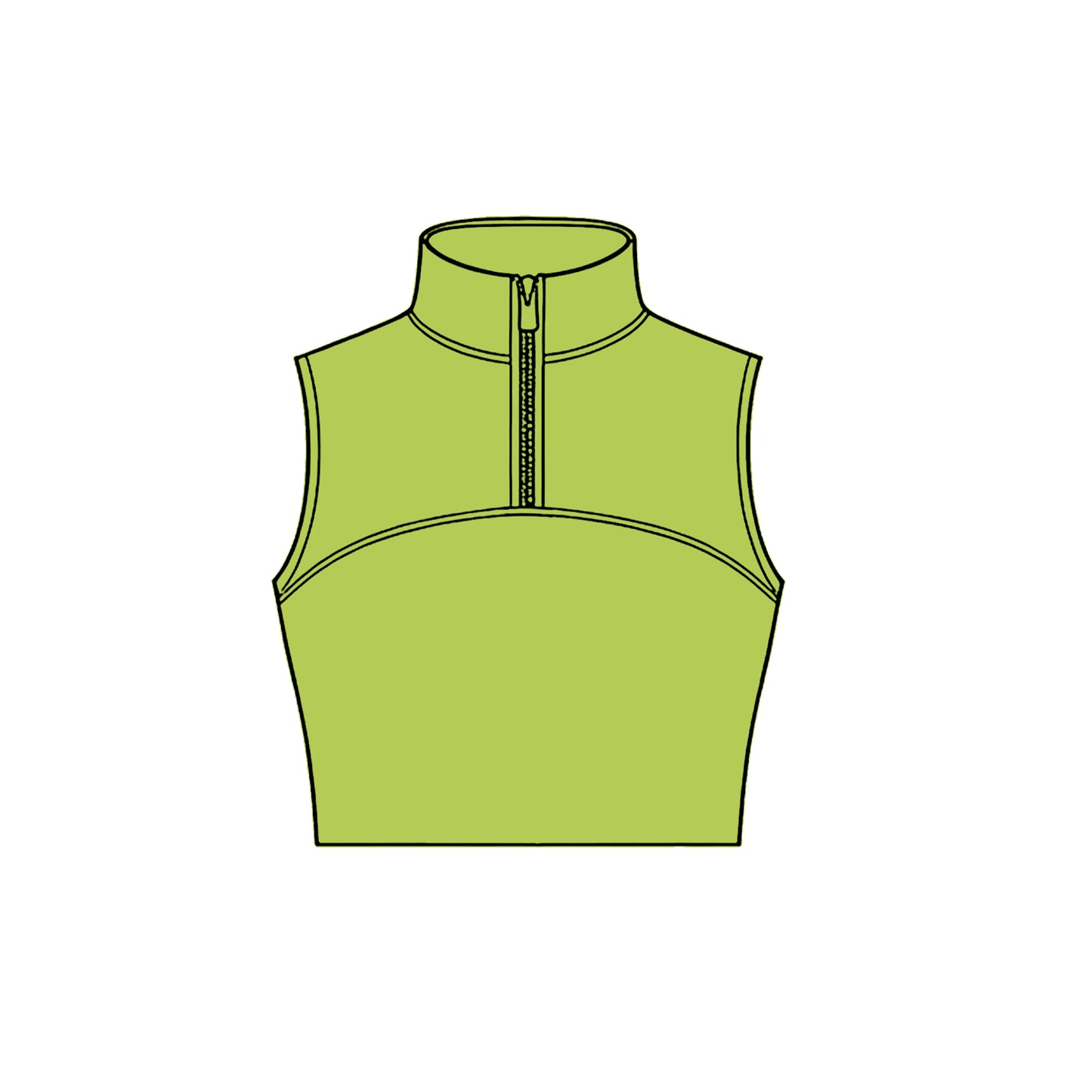 Lime green color girls yoga tank top preorder