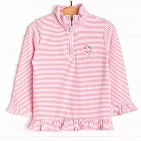 Flowers print kids girls pullover top preorder