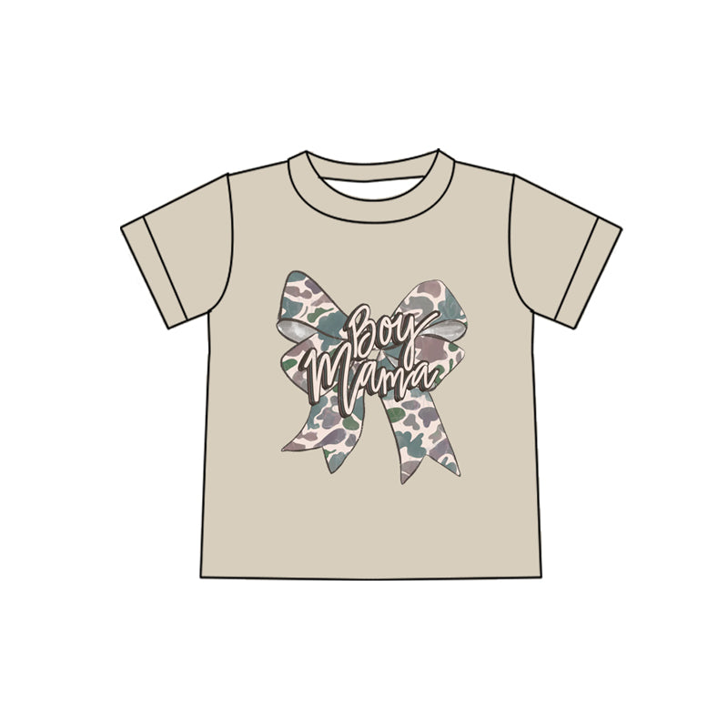 Adult women boy mama print short sleeve top preorder