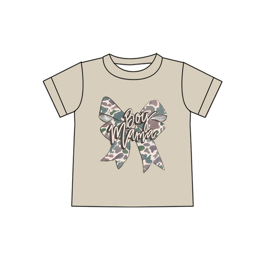 Adult women boy mama print short sleeve top preorder