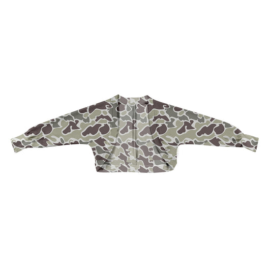 Dark grey camo girls yoga coat preorder