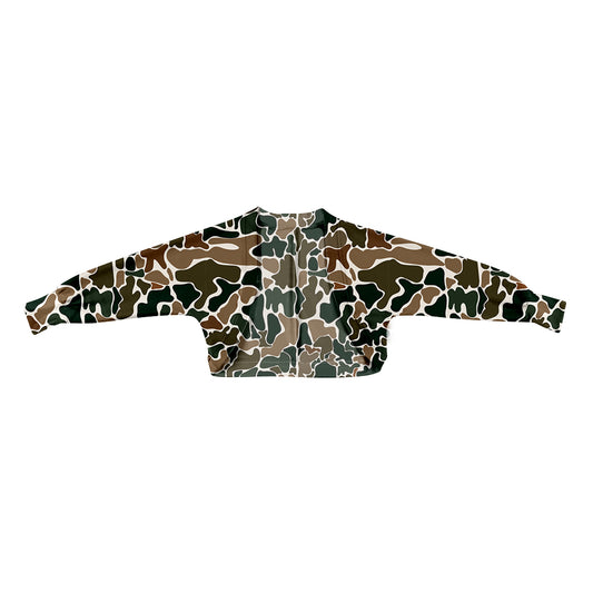 Dark Green camo girls yoga coat preorder