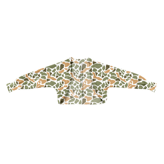 Green orange camo girls yoga coat preorder