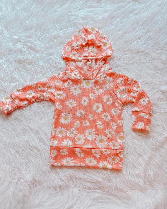 Flowers print girls long sleeve hoodie top preorder