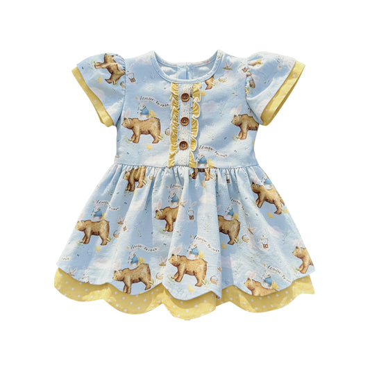 Easter bear design girls short sleeve top preorder