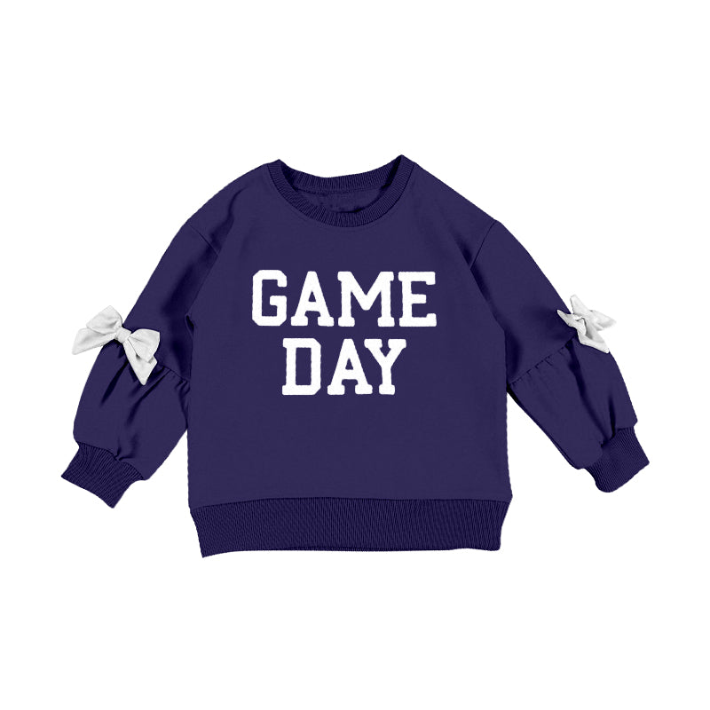 kids game day long sleeve navy top t-shirt preorder